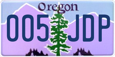 OR license plate 005JDP