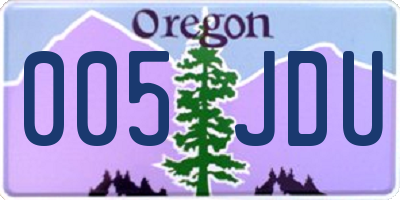 OR license plate 005JDU