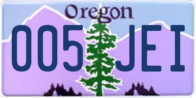 OR license plate 005JEI