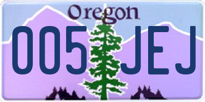 OR license plate 005JEJ