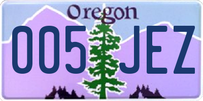 OR license plate 005JEZ