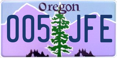 OR license plate 005JFE