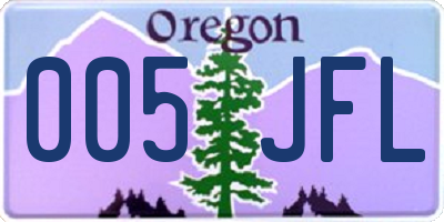 OR license plate 005JFL