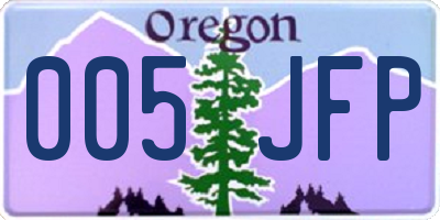 OR license plate 005JFP