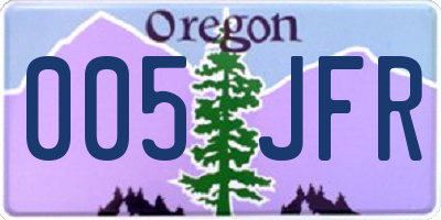 OR license plate 005JFR