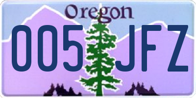 OR license plate 005JFZ