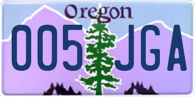 OR license plate 005JGA