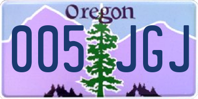 OR license plate 005JGJ