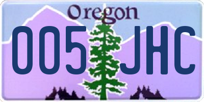 OR license plate 005JHC