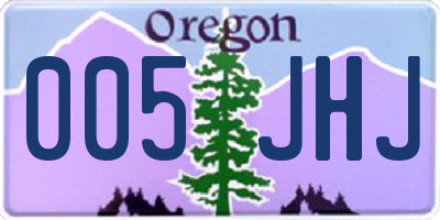 OR license plate 005JHJ