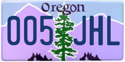 OR license plate 005JHL