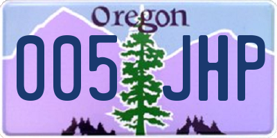 OR license plate 005JHP