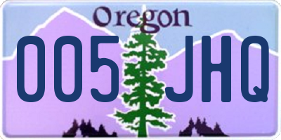 OR license plate 005JHQ