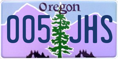 OR license plate 005JHS