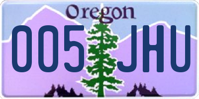 OR license plate 005JHU