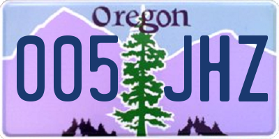 OR license plate 005JHZ