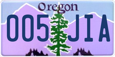 OR license plate 005JIA