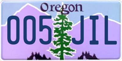 OR license plate 005JIL