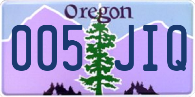 OR license plate 005JIQ