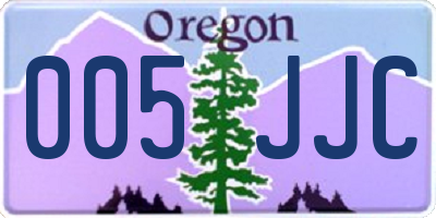 OR license plate 005JJC