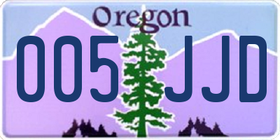 OR license plate 005JJD