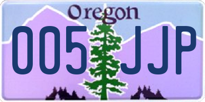 OR license plate 005JJP