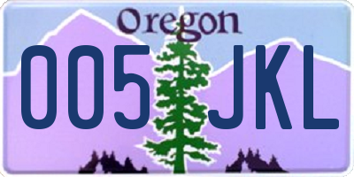 OR license plate 005JKL