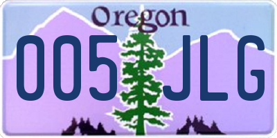 OR license plate 005JLG