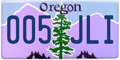 OR license plate 005JLI