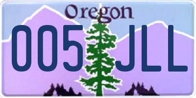 OR license plate 005JLL