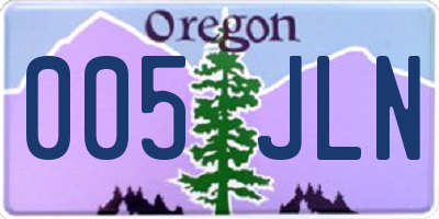 OR license plate 005JLN