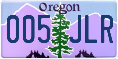 OR license plate 005JLR