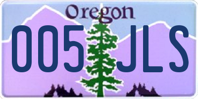 OR license plate 005JLS