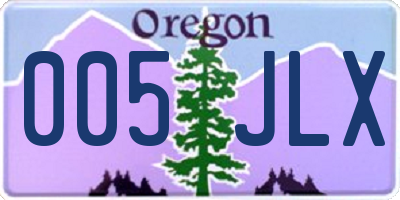 OR license plate 005JLX