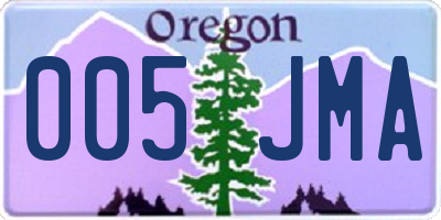 OR license plate 005JMA