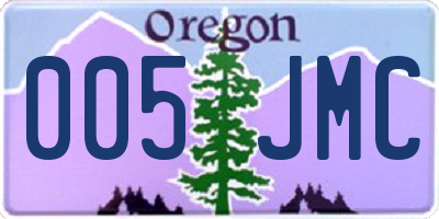 OR license plate 005JMC
