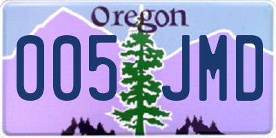 OR license plate 005JMD