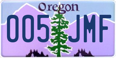 OR license plate 005JMF