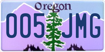 OR license plate 005JMG