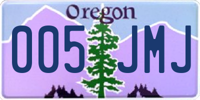 OR license plate 005JMJ