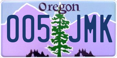 OR license plate 005JMK