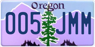 OR license plate 005JMM