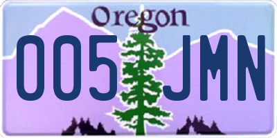 OR license plate 005JMN