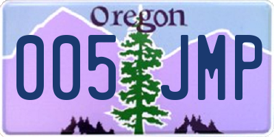 OR license plate 005JMP
