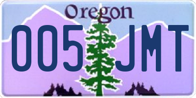 OR license plate 005JMT