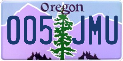 OR license plate 005JMU