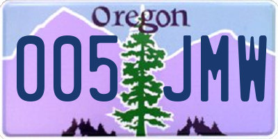 OR license plate 005JMW