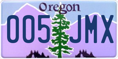 OR license plate 005JMX