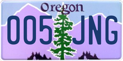 OR license plate 005JNG