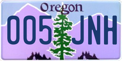 OR license plate 005JNH